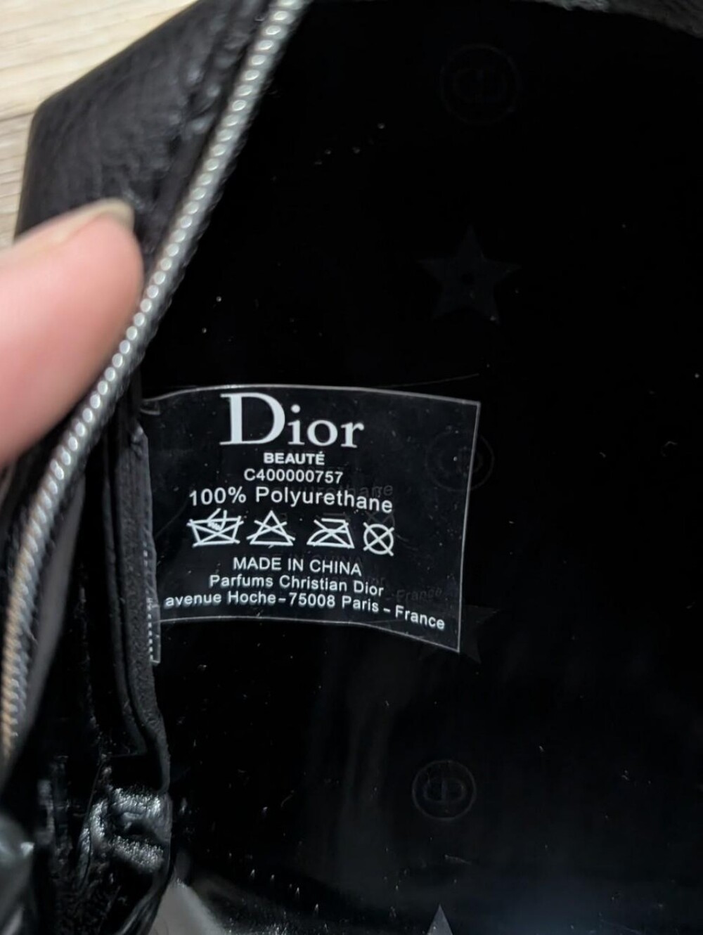 New Dior black makeup pouch cosmetics bag Black and gold - Picture 4 of 5